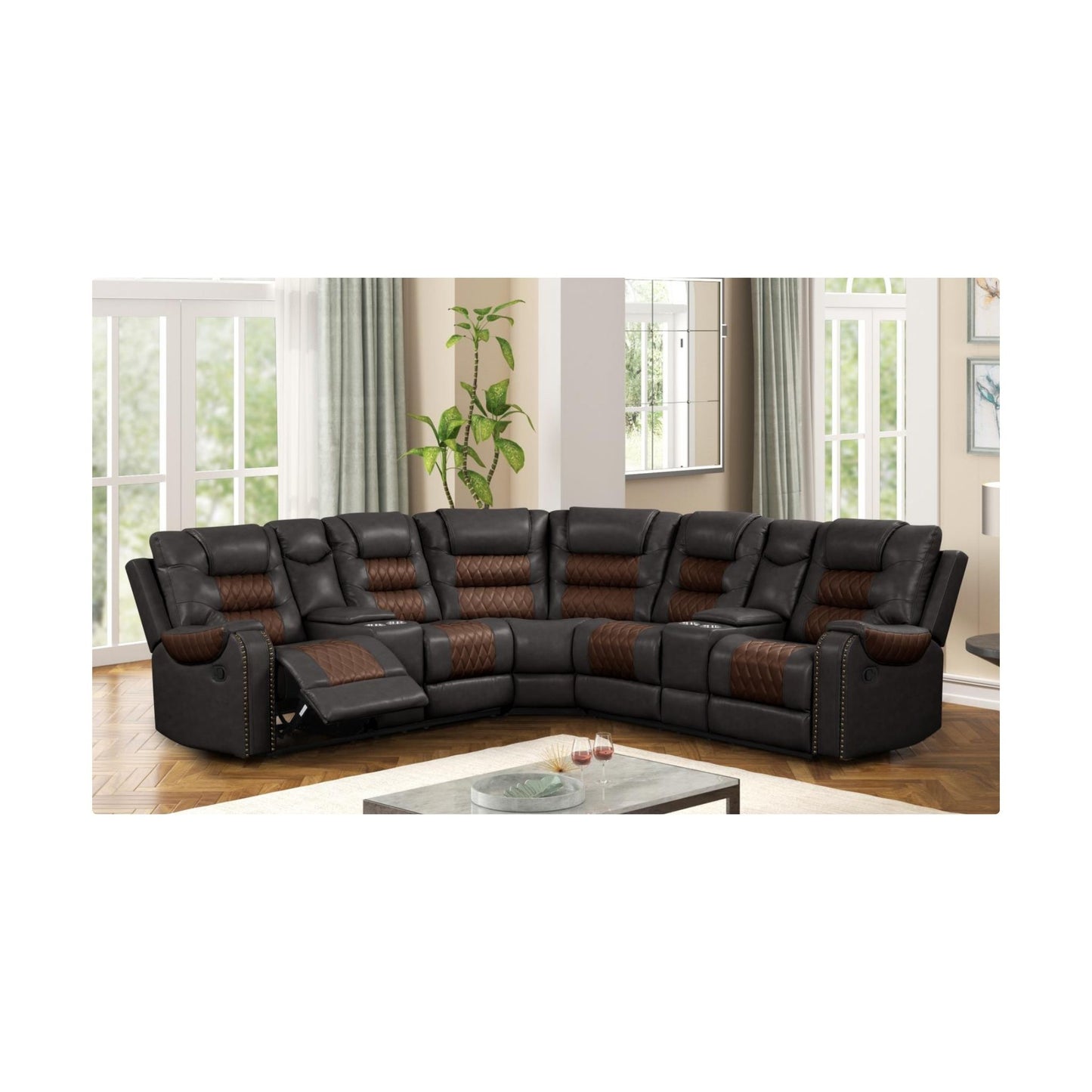 S646 Manual Reclining Sectional