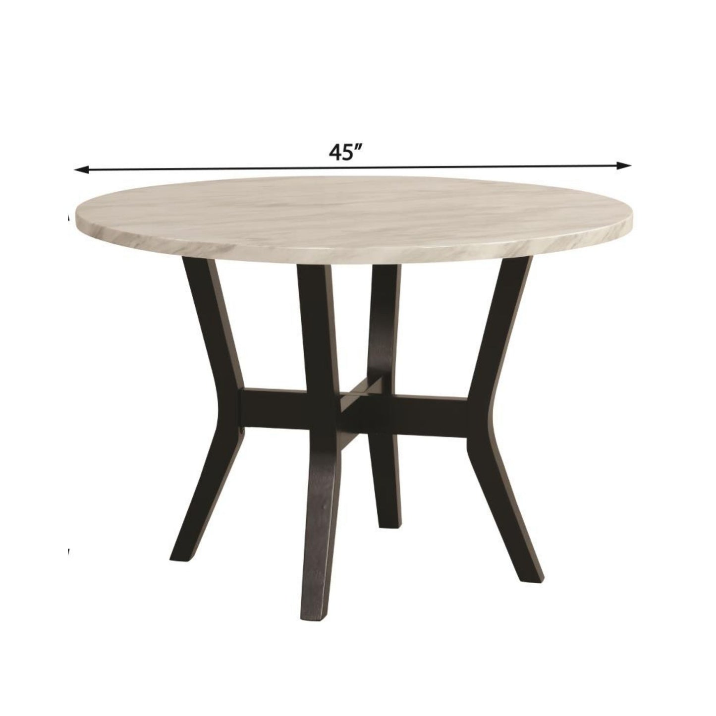 D340 White Top, Black Base, Round Shape