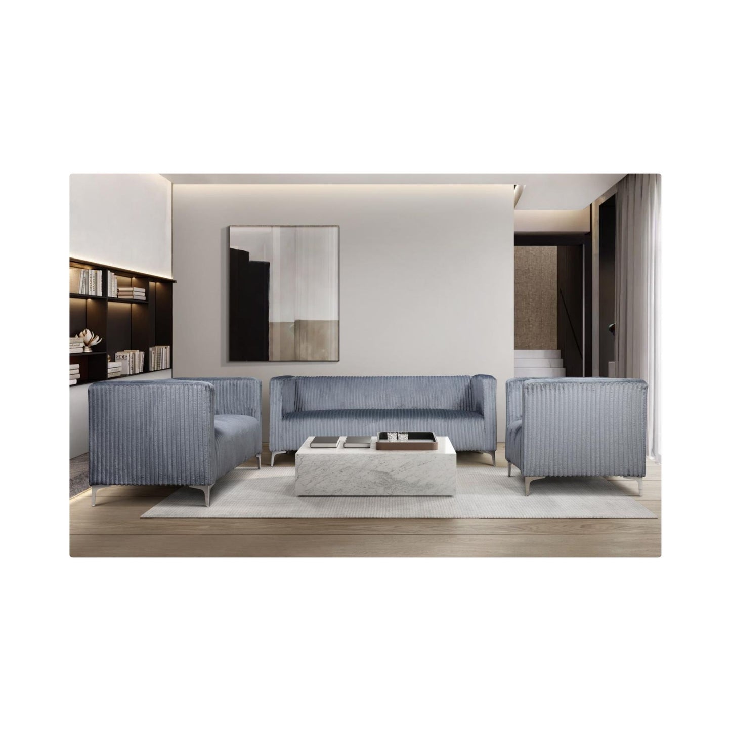 Austin - SLC (Gray), Velvet, Gray