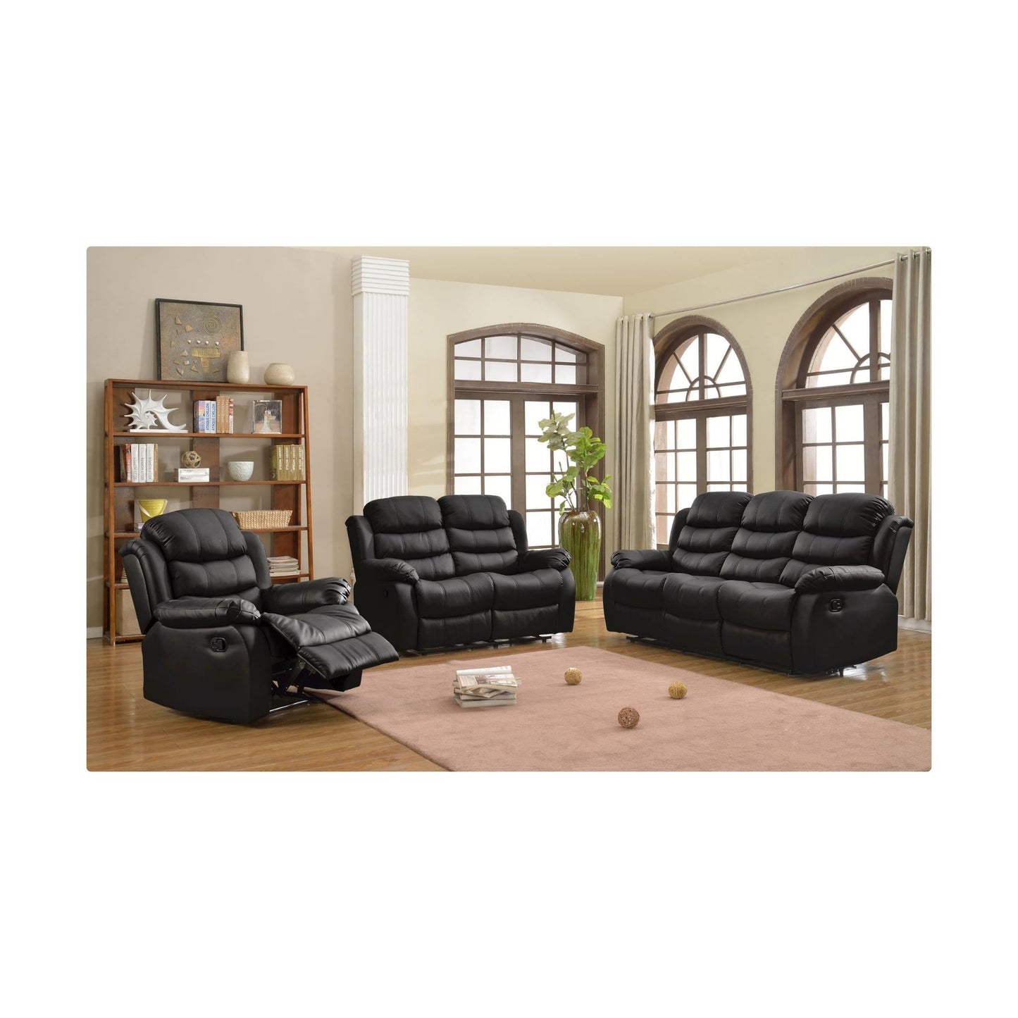 Black 3 piece living room