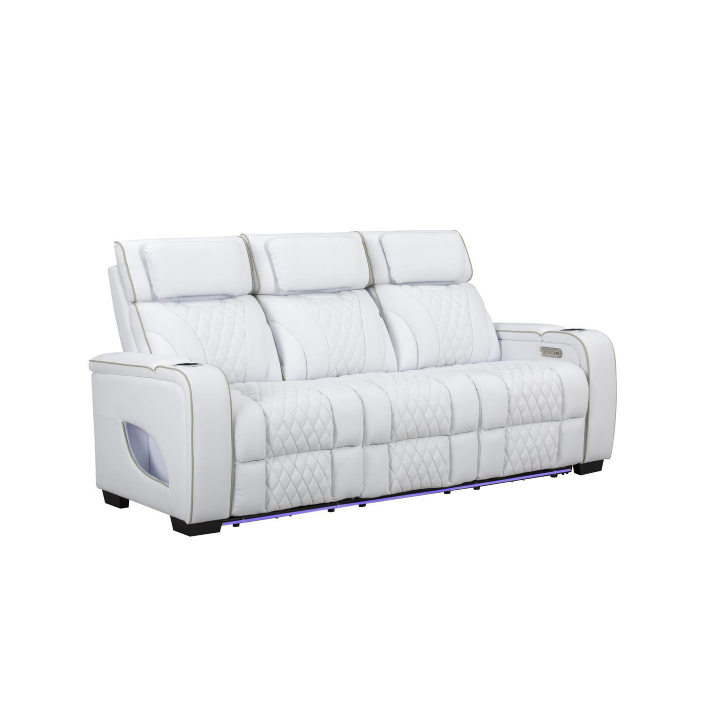 white sofa with LED