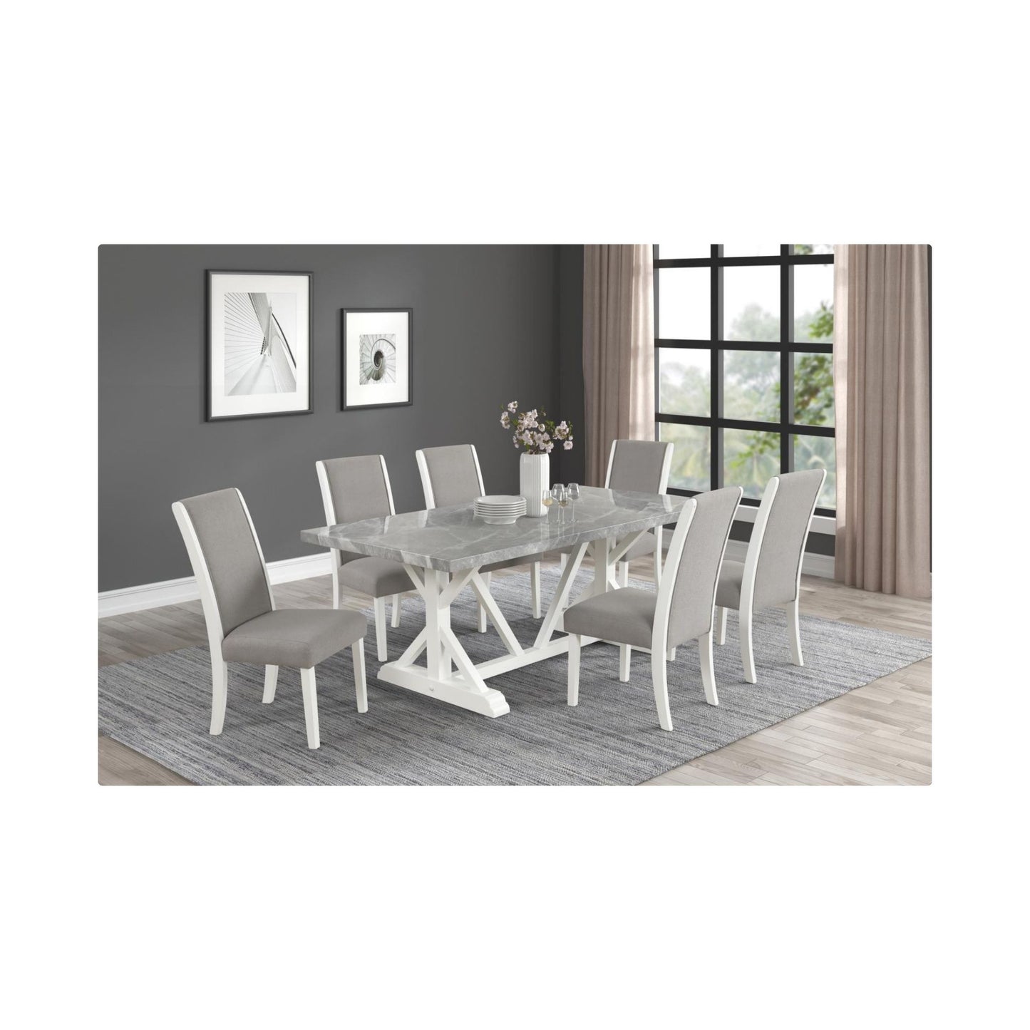 D211 Gray Faux Marble Top