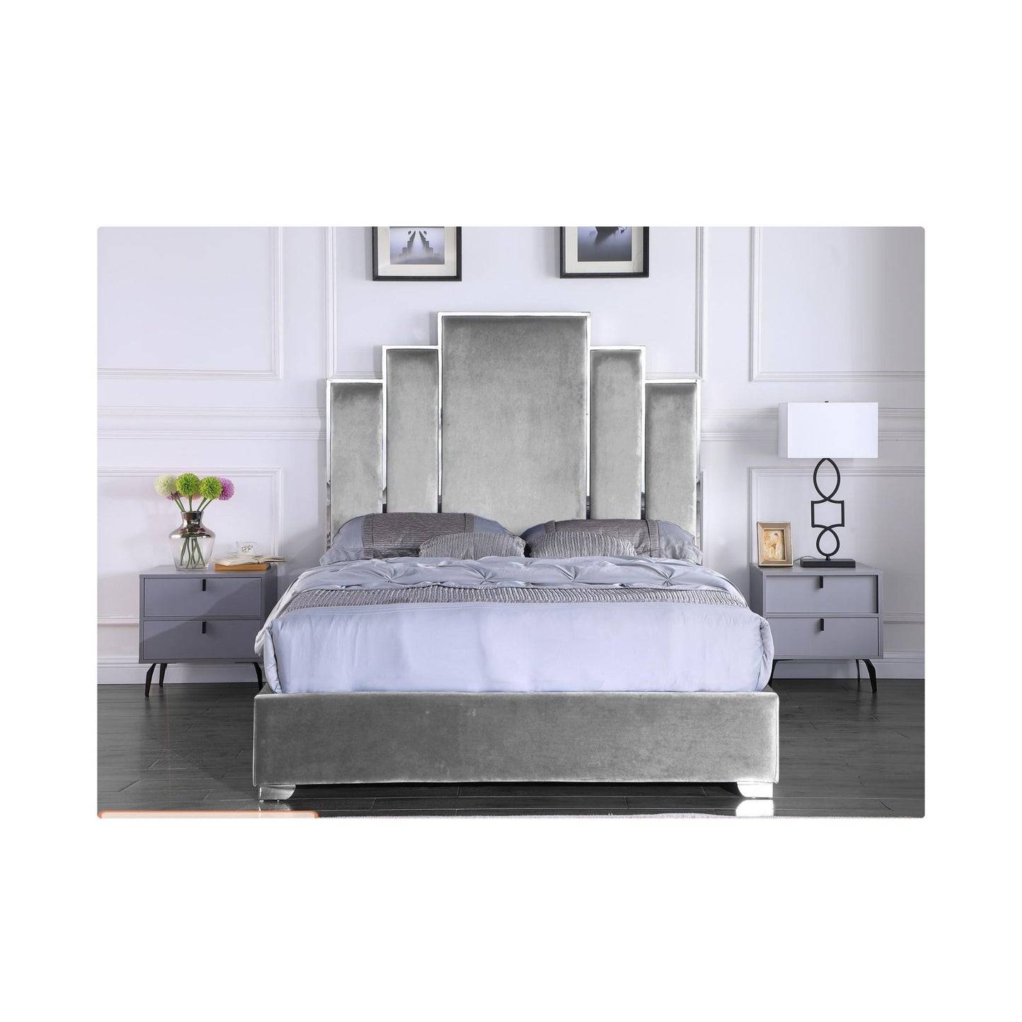 B08 Gray Bed