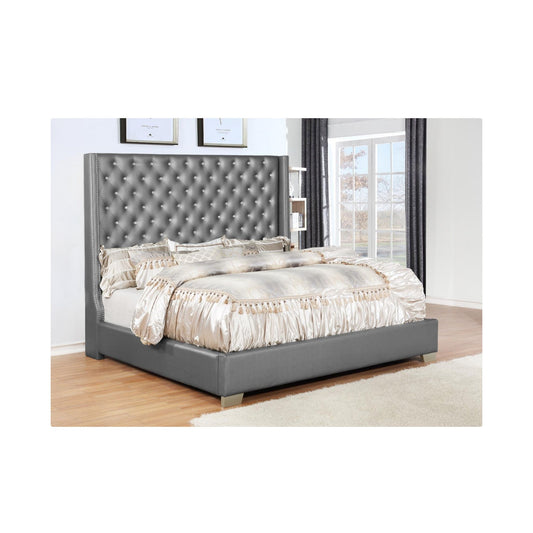 B135 Tufted high headboard Bed