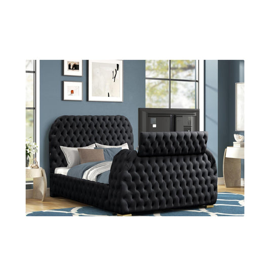 B140 Upholstered Velvet Bed