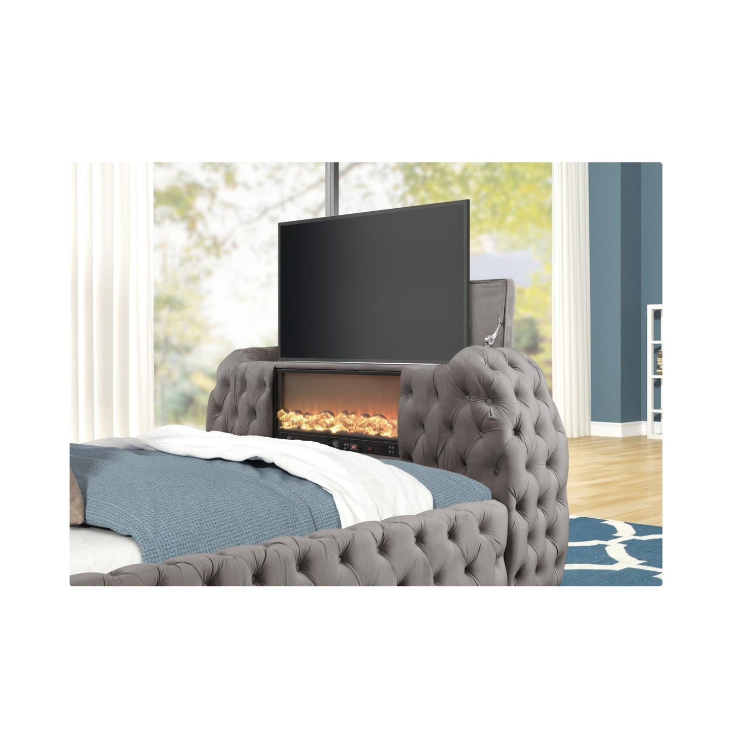 B141 Upholstered Velvet Bed