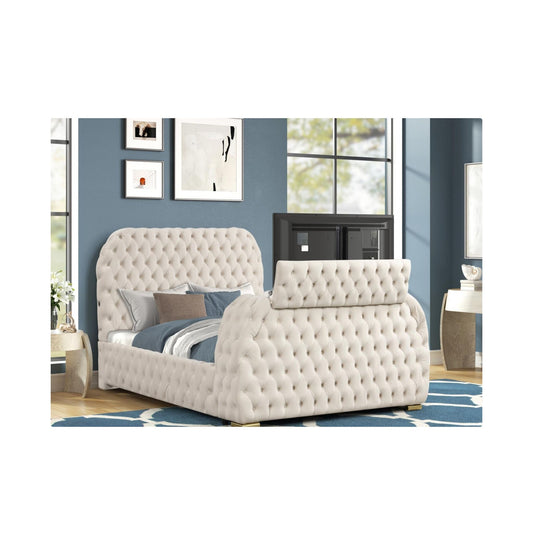 B142 Upholstered Velvet Bed