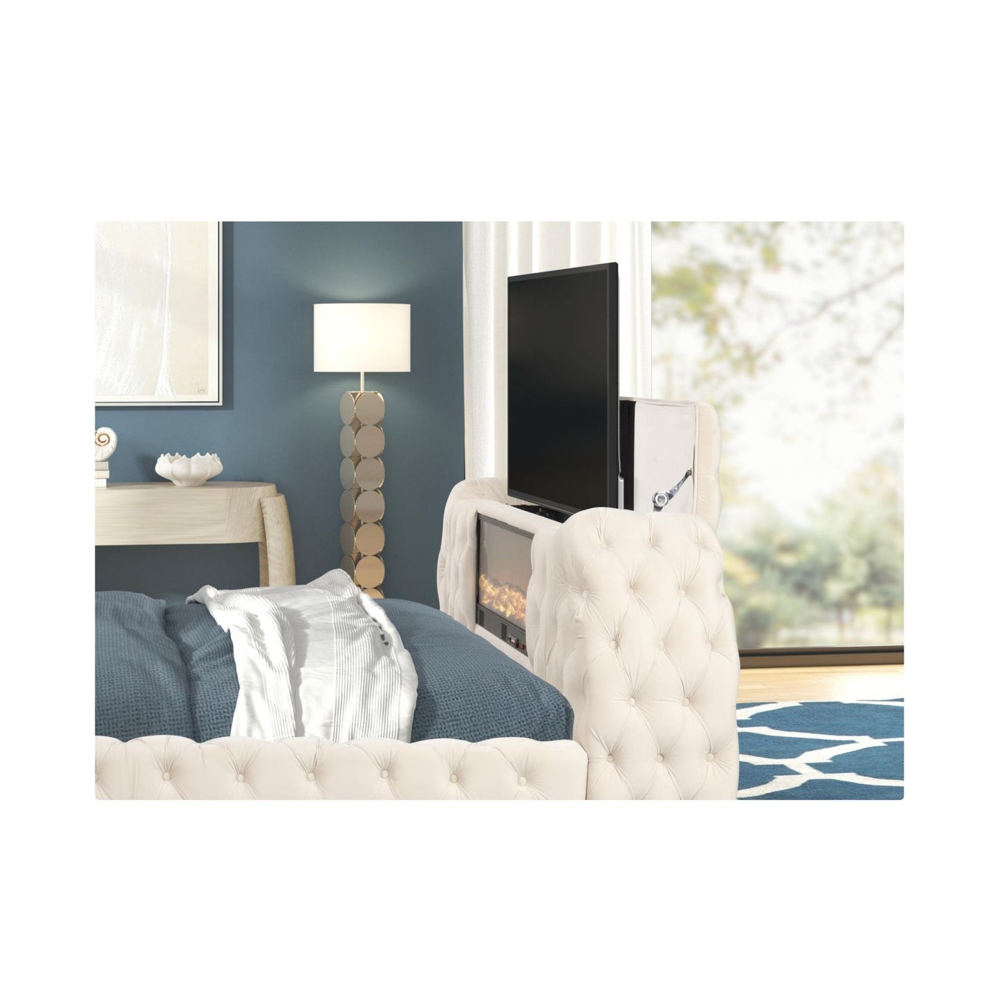 B142 Upholstered Velvet Bed