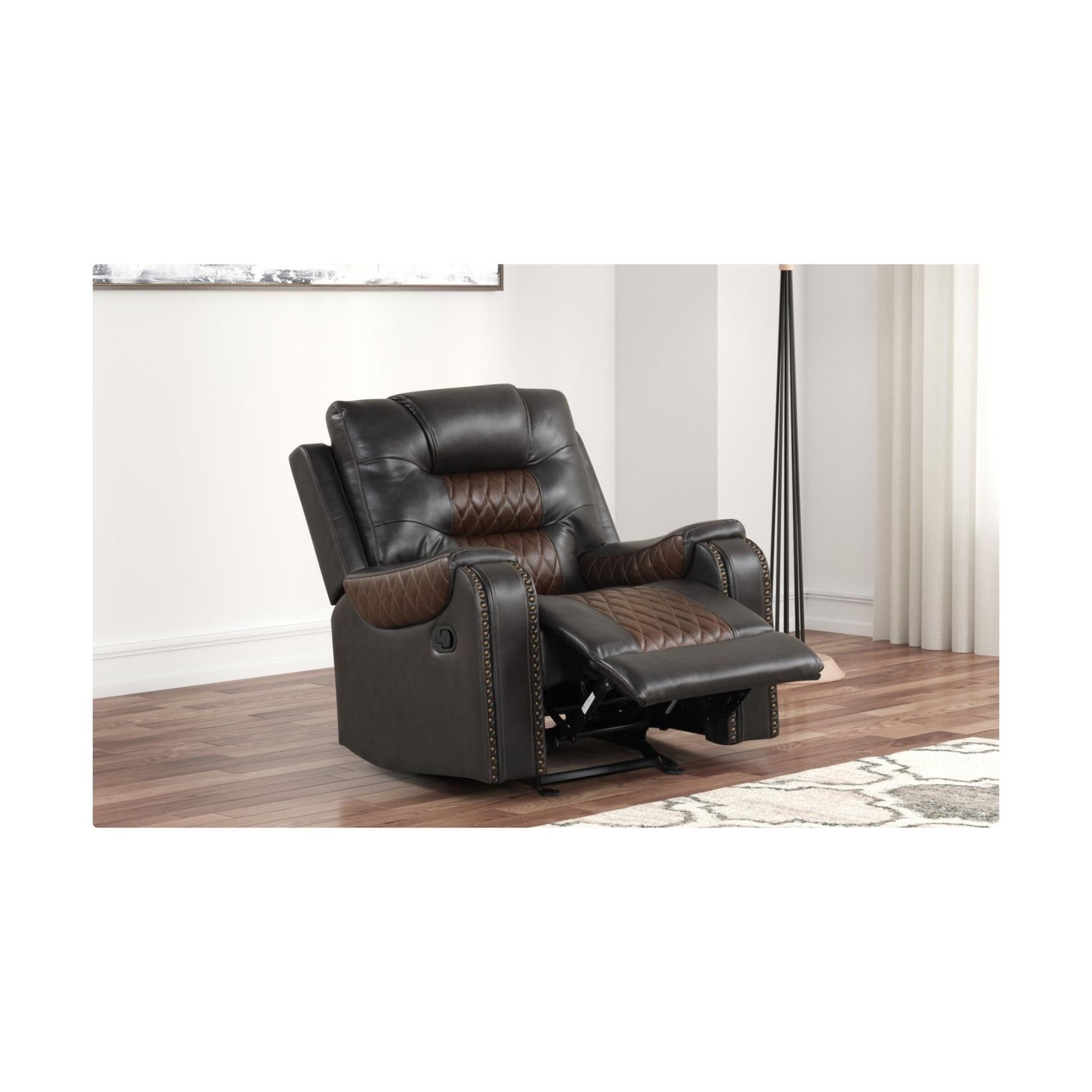 2 tone brown recliner