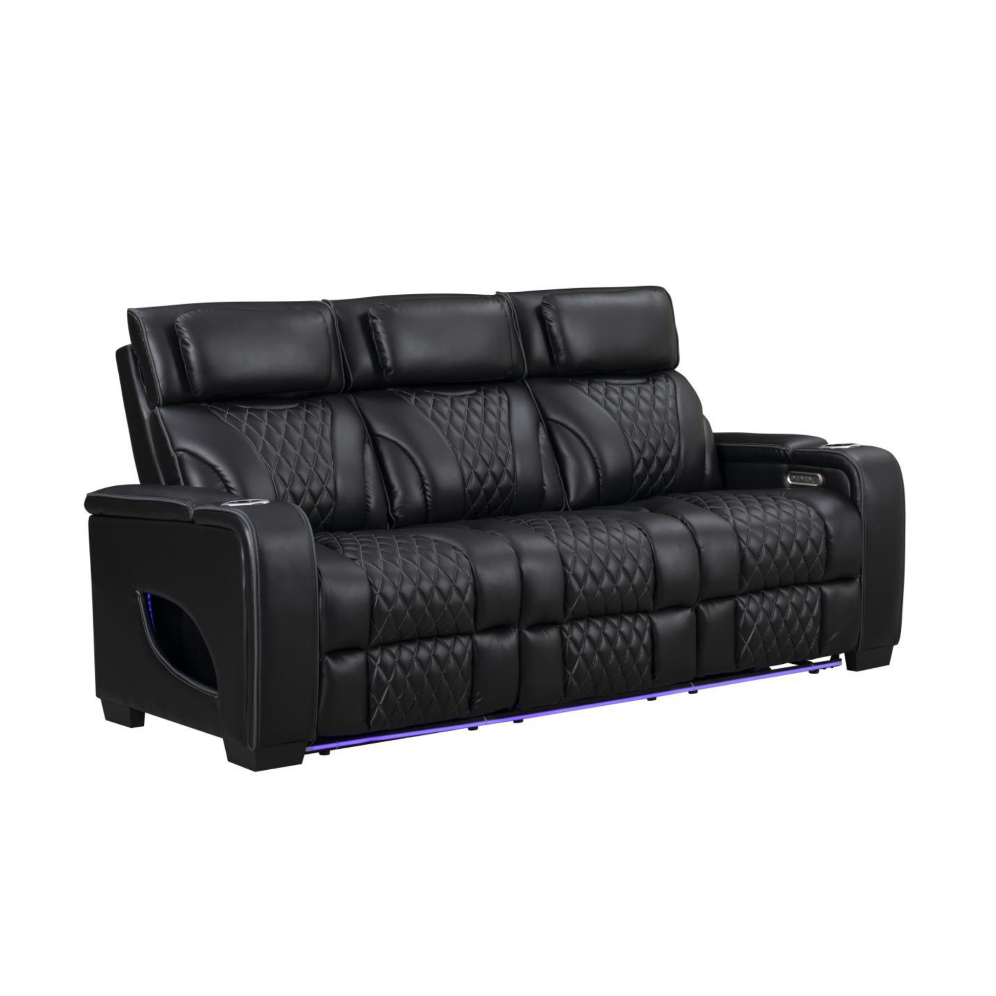 Black sofa recliner set