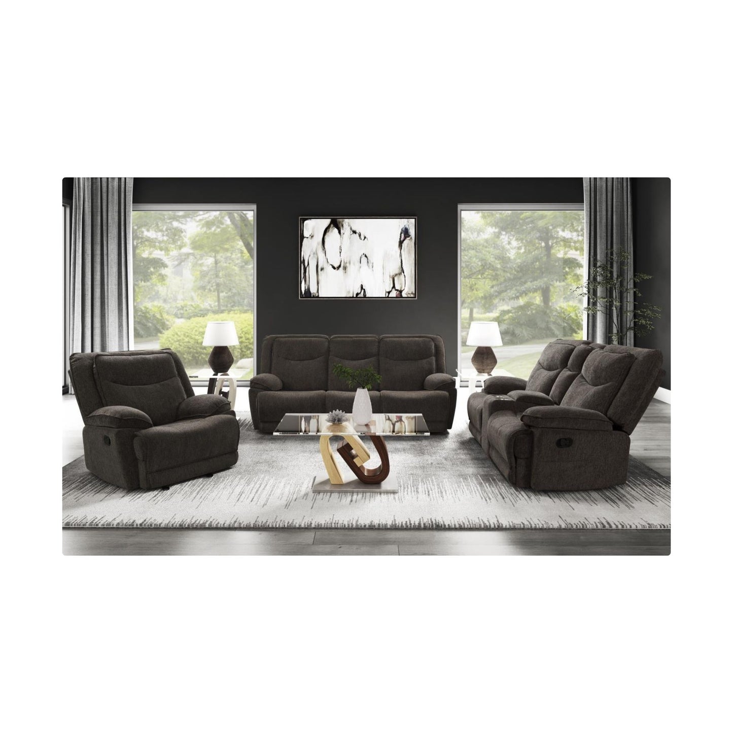 Brown living room set