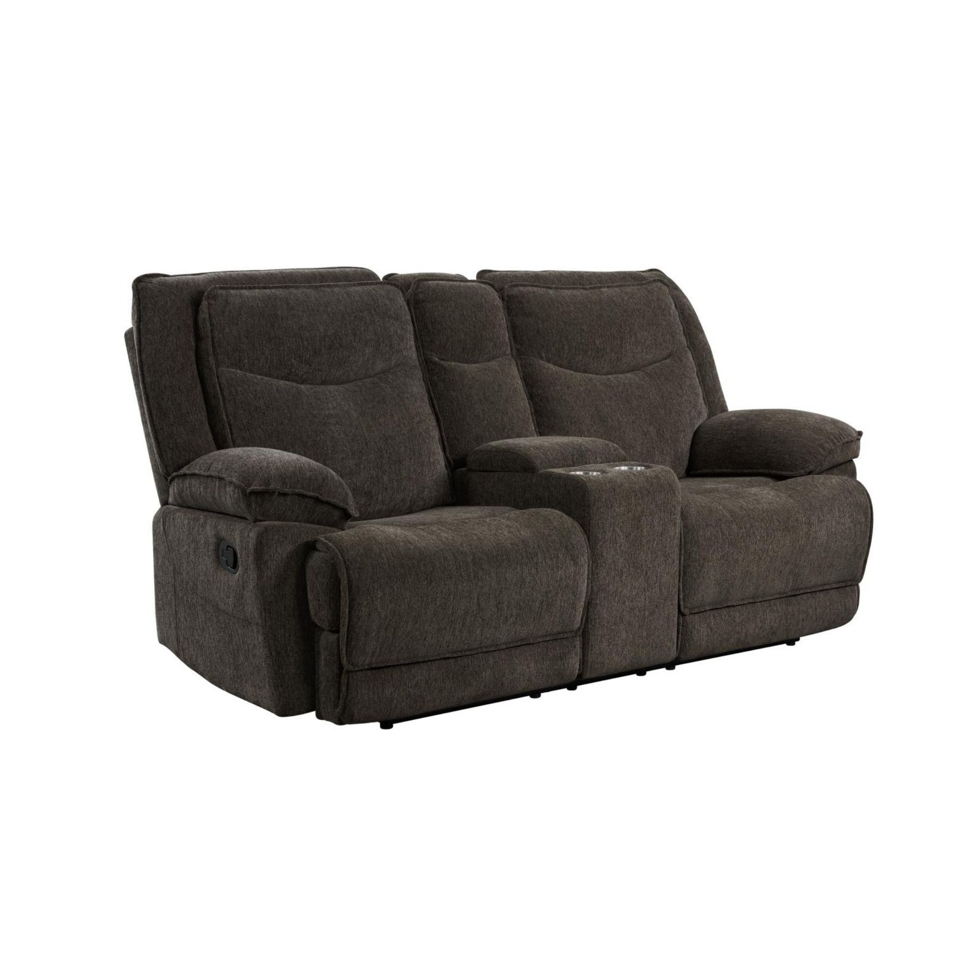 Brown recliner love seat 