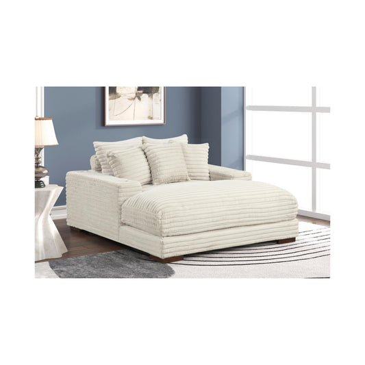 Julia - Beige Chaise Lounge with Two Cup Holder, USB Type-C	