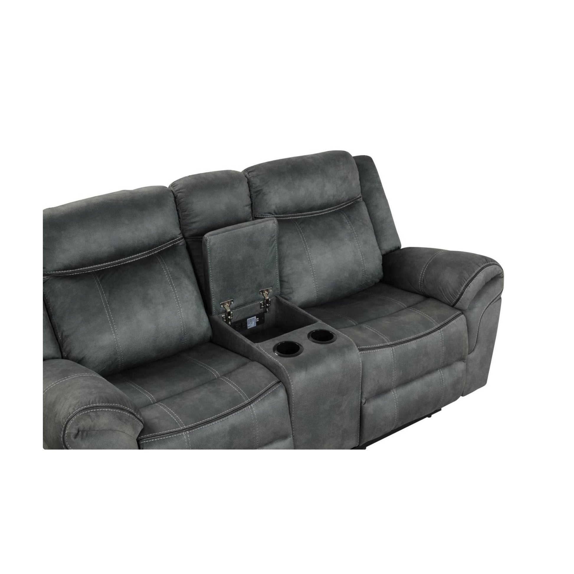 Manual Loveseat with cupholder