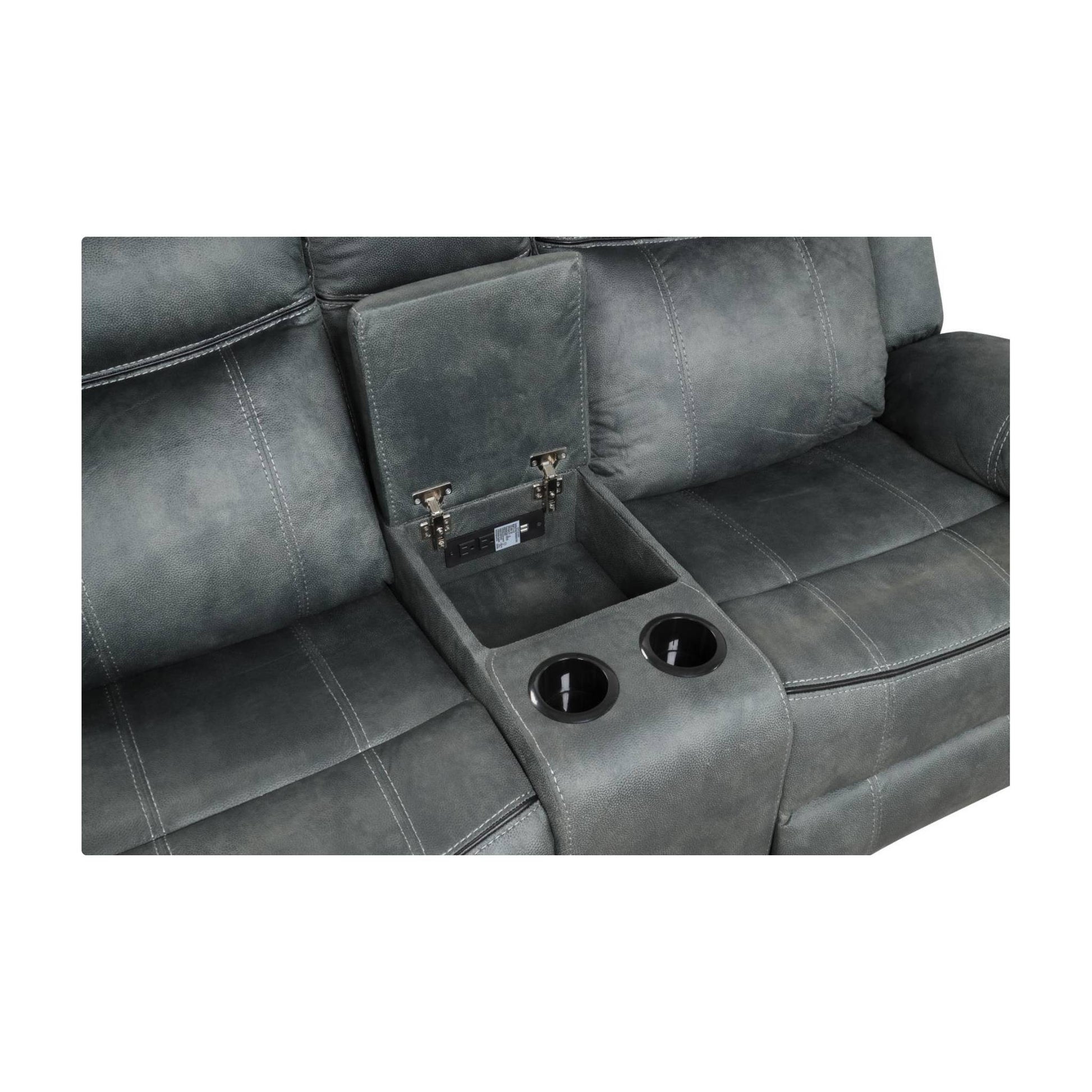 Manual Loveseat with power outlet