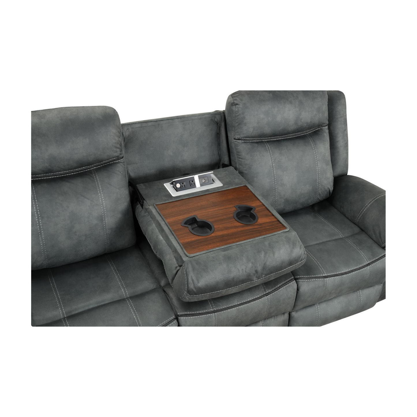 Manual Recliner Sofa with power outlets