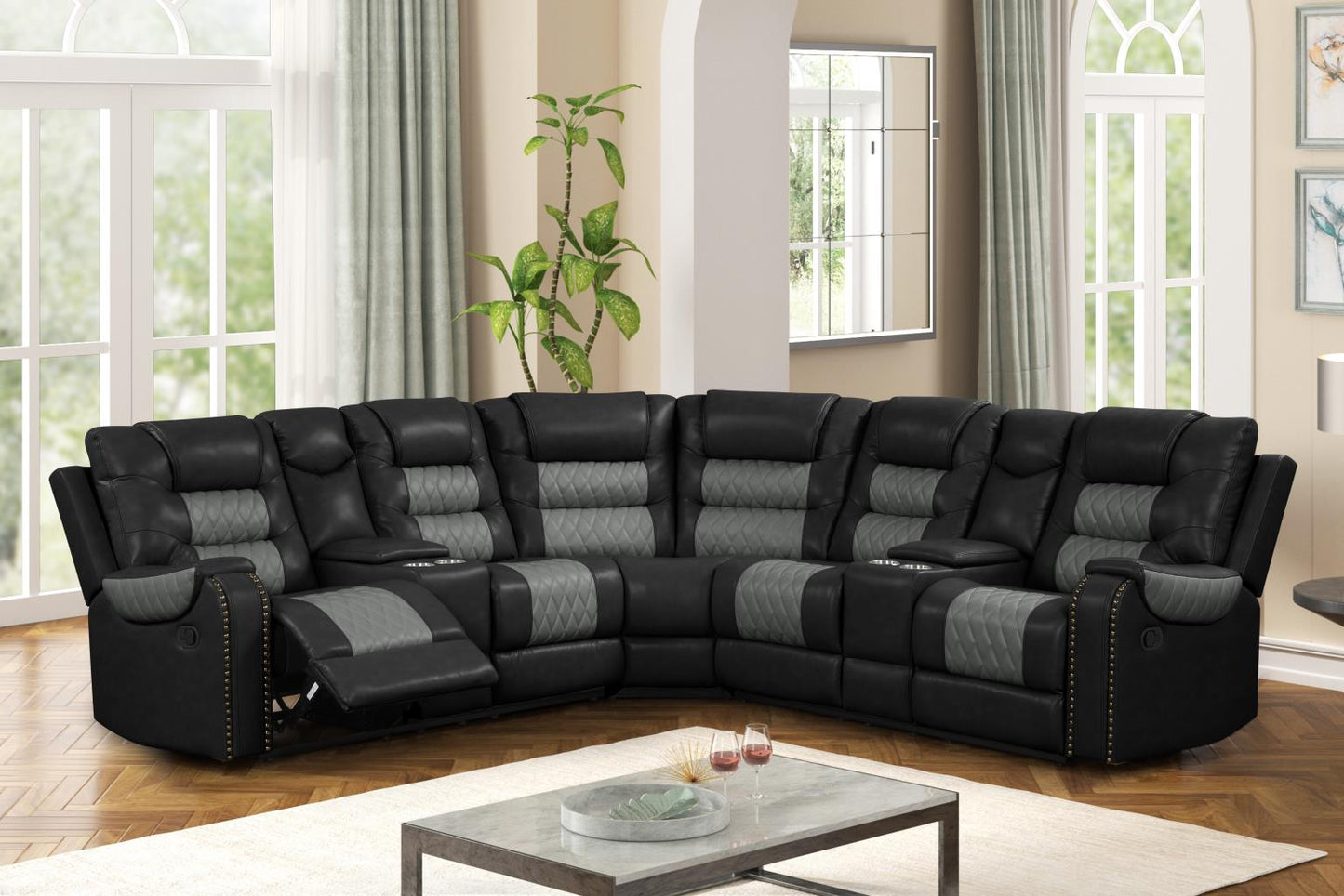 S647 Manual Reclining Sectional